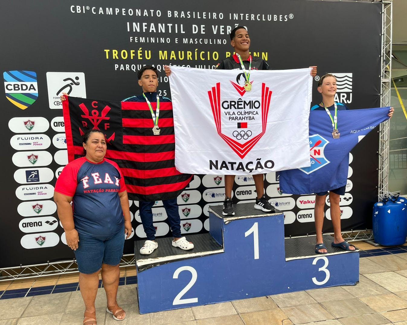 DAYALO XAVIER, DO GRÊMIO VILA OLÍMPICA PARAHYBA, DE JOÃO PESSOA, É OURO NOS 200 BORBO DO CBI INFANTIL, NO RIO